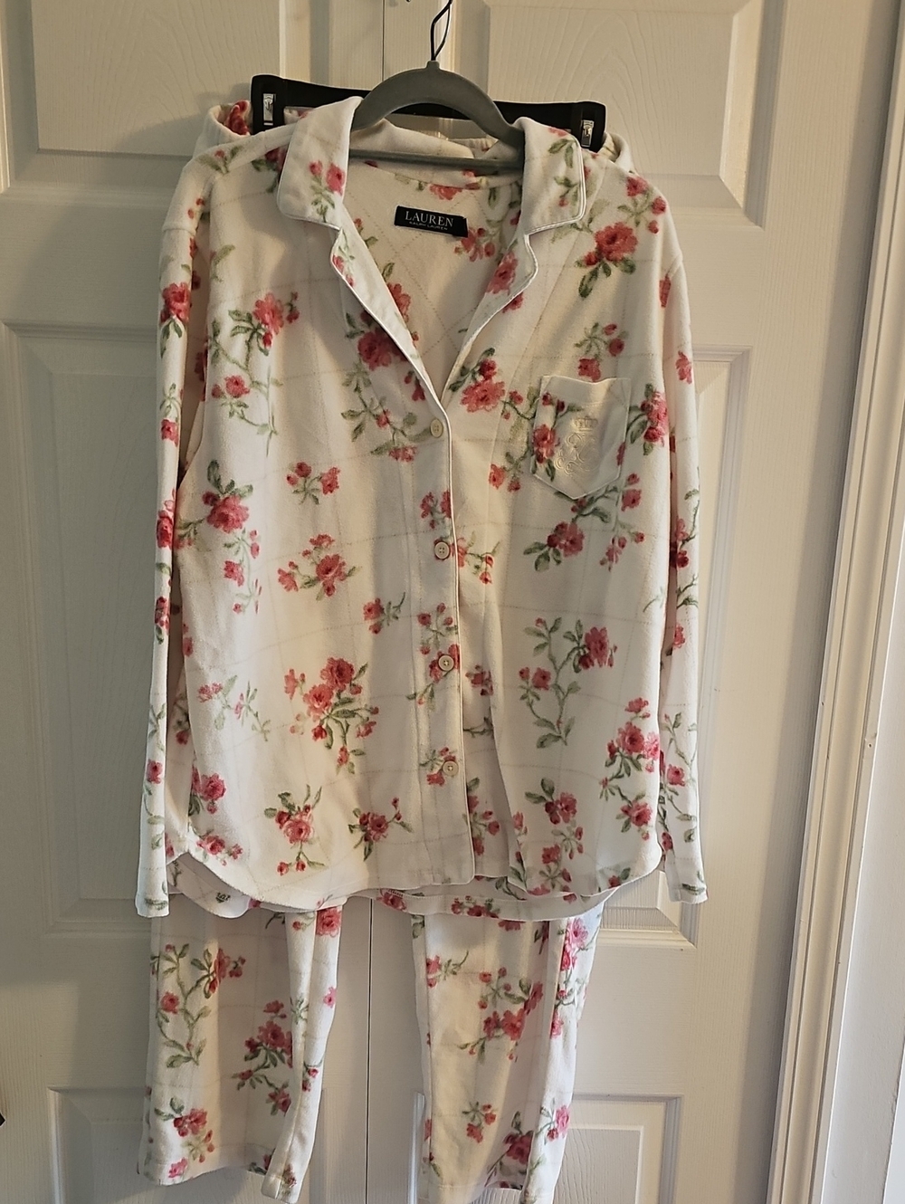 Lauren Ralph Lauren Size Xl Fleece Floral Pajamas